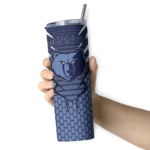 custom memphis grizzlies chevron stripes blue skinny tumbler best selling 1.webp