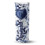 custom memphis grizzlies claw marks blue white skinny tumbler best selling 1.webp
