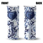 custom memphis grizzlies claw marks blue white skinny tumbler best selling 1.webp