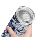 custom memphis grizzlies claw marks blue white skinny tumbler best selling 1.webp