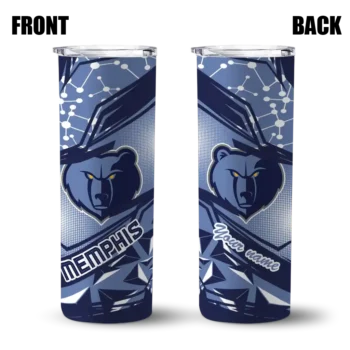 custom memphis grizzlies helmet clash blue skinny tumbler fashion forward.webp