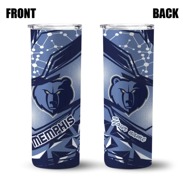 custom memphis grizzlies helmet clash blue skinny tumbler fashion forward.webp