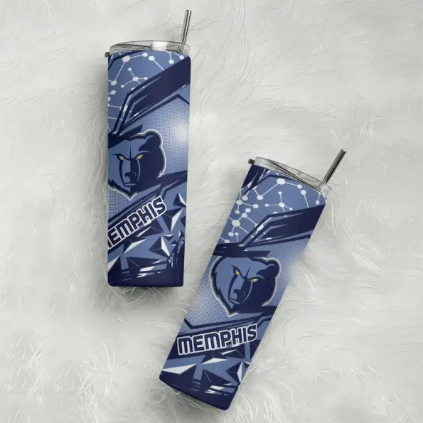 custom memphis grizzlies helmet clash blue skinny tumbler top rated.webp