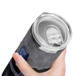 custom memphis grizzlies hexagon honeycomb blue black skinny tumbler best selling 1.webp