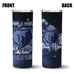 custom memphis grizzlies rose romance blue black skinny tumbler best selling 1.webp