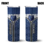custom memphis grizzlies sparkle drip blue skinny tumbler best selling 1.webp