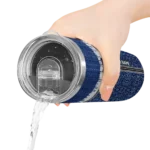 custom memphis grizzlies sparkle drip blue skinny tumbler best selling 1.webp