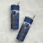 custom memphis grizzlies sparkle drip blue skinny tumbler best selling 1.webp