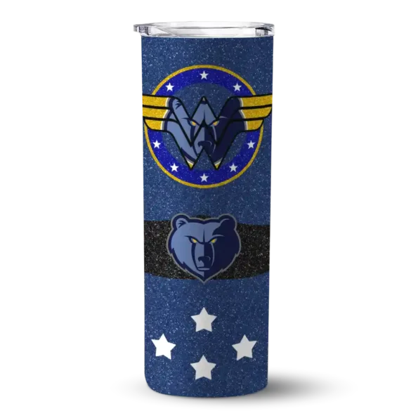 custom memphis grizzlies star cluster blue skinny tumbler best selling 1.webp