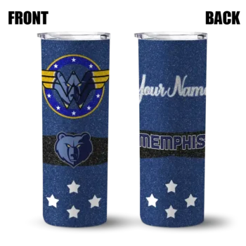 custom memphis grizzlies star cluster blue skinny tumbler fashion forward.webp