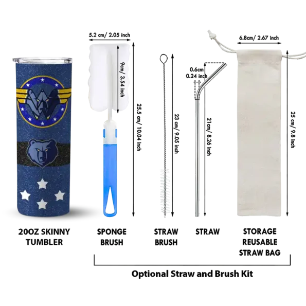 custom memphis grizzlies star cluster blue skinny tumbler new arrival.webp
