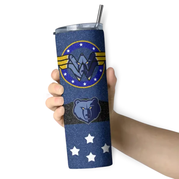 custom memphis grizzlies star cluster blue skinny tumbler premium grade.webp