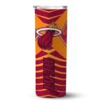 custom miami heat camo texture red skinny tumbler best selling 1.webp