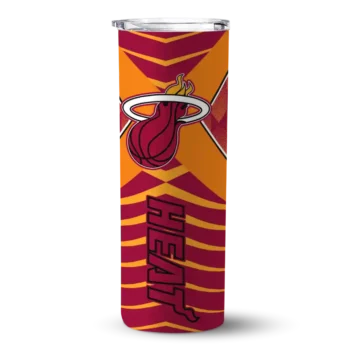 custom miami heat camo texture red skinny tumbler best selling 1.webp