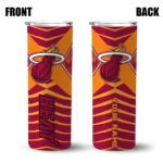 custom miami heat camo texture red skinny tumbler best selling 1.webp
