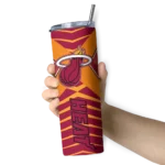 custom miami heat camo texture red skinny tumbler best selling 1.webp