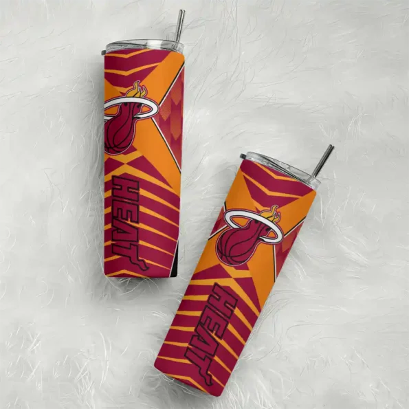 custom miami heat camo texture red skinny tumbler top rated.webp