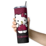 custom miami heat hello kitty red black skinny tumbler best selling 1.webp