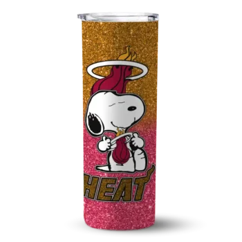 custom miami heat snoopy attitude red skinny tumbler best selling 1.webp