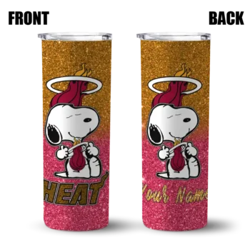 custom miami heat snoopy attitude red skinny tumbler fashion forward.webp