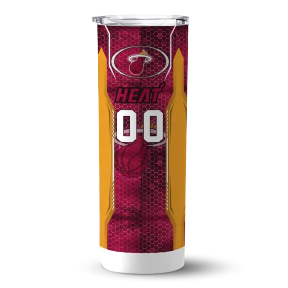 custom miami heat stacked diamond red skinny tumbler best selling 1.webp