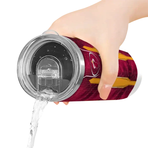custom miami heat stacked diamond red skinny tumbler latest model.webp