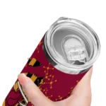 custom miami heat star pop red black skinny tumbler best selling 1.webp
