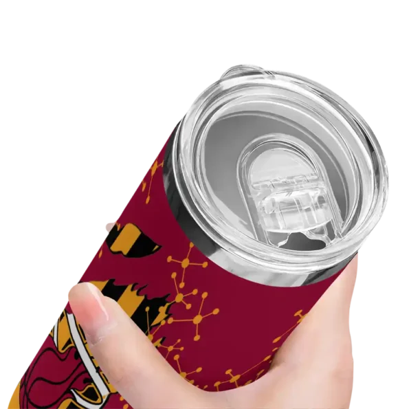 custom miami heat star pop red black skinny tumbler high quality.webp