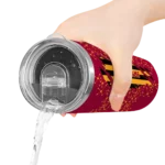 custom miami heat star pop red black skinny tumbler best selling 1.webp