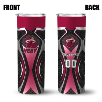 custom miami heat superman emblem red black skinny tumbler fashion forward.webp