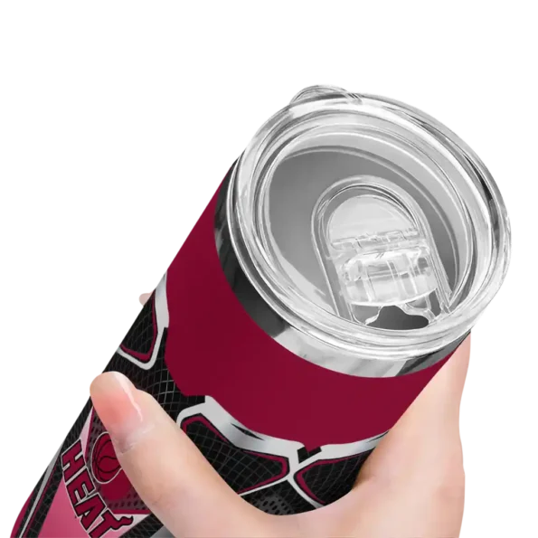 custom miami heat superman emblem red black skinny tumbler high quality.webp
