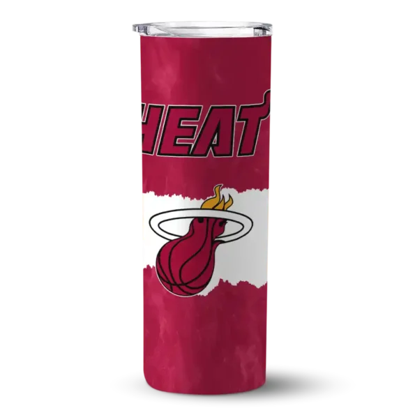 custom miami heat torn band red white skinny tumbler best selling 1.webp