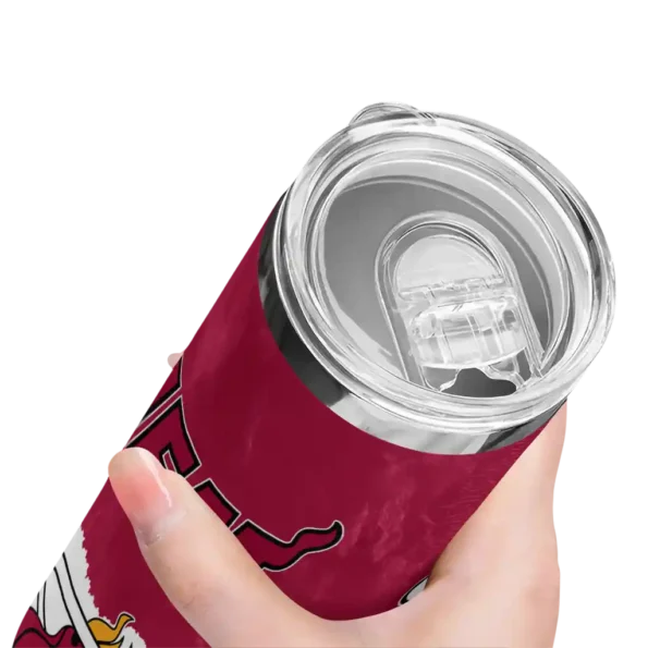 custom miami heat torn band red white skinny tumbler high quality.webp