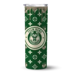 custom milwaukee bucks camo streak green skinny tumbler best selling 1.webp