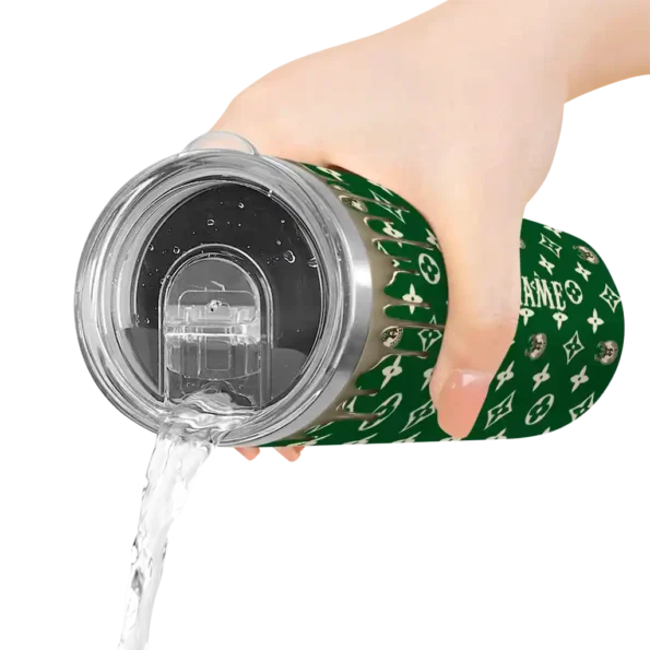 custom milwaukee bucks camo streak green skinny tumbler latest model.webp