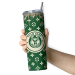 custom milwaukee bucks camo streak green skinny tumbler best selling 1.webp