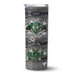 custom milwaukee bucks chevron v green gray skinny tumbler best selling 1.webp