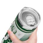 custom milwaukee bucks snoopy dog green white skinny tumbler best selling 1.webp