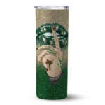 custom milwaukee bucks sparkle lips green skinny tumbler best selling 1.webp