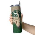 custom milwaukee bucks sparkle lips green skinny tumbler best selling 1.webp