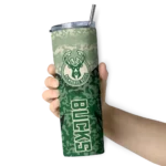 custom milwaukee bucks spiral burst print green skinny tumbler best selling 1.webp