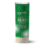 custom milwaukee bucks starburst tiles green skinny tumbler best selling 1.webp