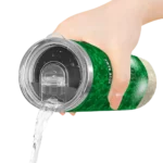 custom milwaukee bucks starburst tiles green skinny tumbler best selling 1.webp