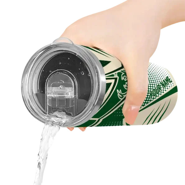 custom milwaukee bucks web stripes green white skinny tumbler latest model.webp