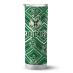 custom milwaukee bucks zipper leopard green skinny tumbler best selling 1.webp