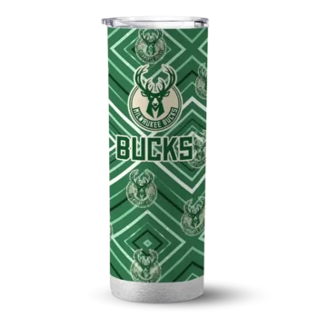 custom milwaukee bucks zipper leopard green skinny tumbler best selling 1.webp