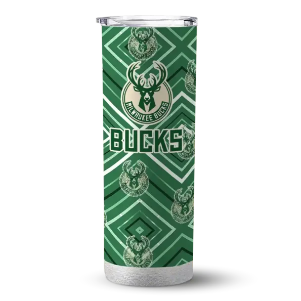 custom milwaukee bucks zipper leopard green skinny tumbler best selling 1.webp