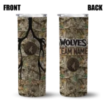 custom minnesota timberwolves antler flow camo skinny tumbler best selling 1.webp