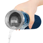 custom minnesota timberwolves chevron stripes midnight blue skinny tumbler best selling 1.webp