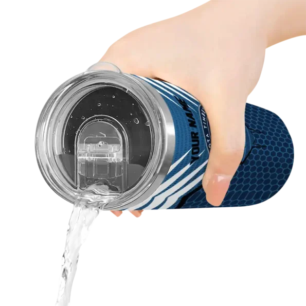custom minnesota timberwolves chevron stripes midnight blue skinny tumbler latest model.webp